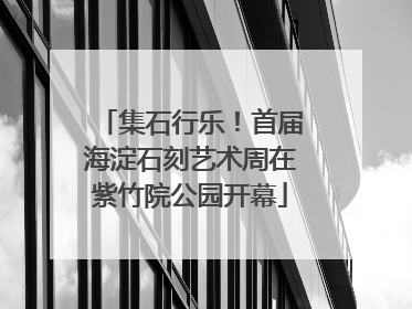 集石行乐！首届海淀石刻艺术周在紫竹院公园开幕
