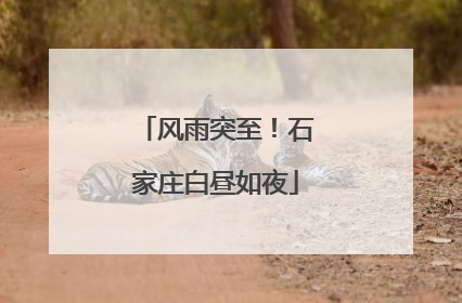 风雨突至！石家庄白昼如夜
