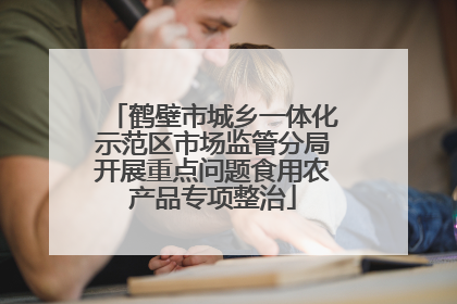 鹤壁市城乡一体化示范区市场监管分局开展重点问题食用农产品专项整治