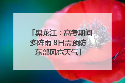黑龙江：高考期间多阵雨 8日需预防东部风雹天气