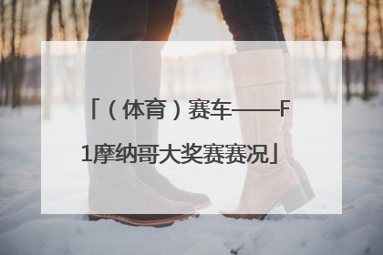 （体育）赛车——F1摩纳哥大奖赛赛况