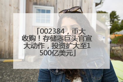 002384，重大收购！存储器巨头官宣大动作，投资扩大至1500亿美元