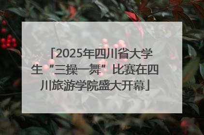 2025年四川省大学生“三操一舞”比赛在四川旅游学院盛大开幕