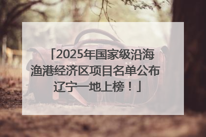 2025年国家级沿海渔港经济区项目名单公布 辽宁一地上榜！