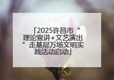 2025许昌市“理论宣讲+文艺演出”走基层万场文明实践活动启动