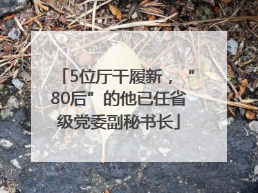 5位厅干履新，“80后”的他已任省级党委副秘书长