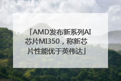 AMD发布新系列AI芯片MI350，称新芯片性能优于英伟达