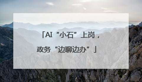 AI“小石”上岗，政务“边聊边办”