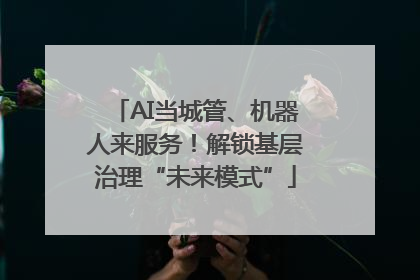 AI当城管、机器人来服务！解锁基层治理“未来模式”