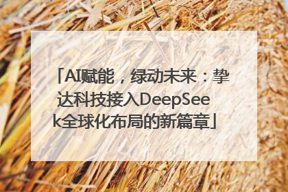 AI赋能，绿动未来：挚达科技接入DeepSeek全球化布局的新篇章