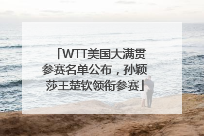 WTT美国大满贯参赛名单公布，孙颖莎王楚钦领衔参赛